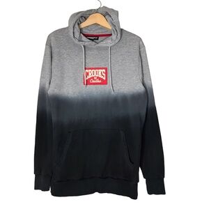 Crooks & Castles Hoodie Grey Ombre Unisex Hooded Sweatshirt Logo Patch Medium